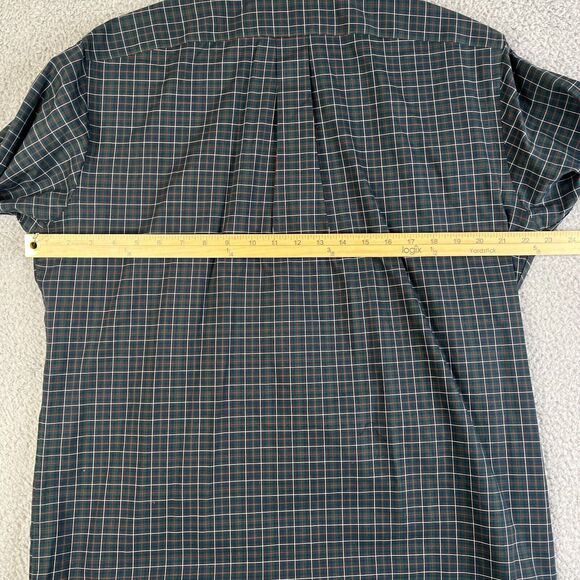 Lauren Ralph Lauren Green Label Dress Shirt Men 15.5-34/35 Plaid Green Non Iron - Picture 5 of 11